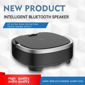 Best Stereo Wireless Phone Charger Speaker , Fast Bluetooth Charging Alarm Clock wholesale
