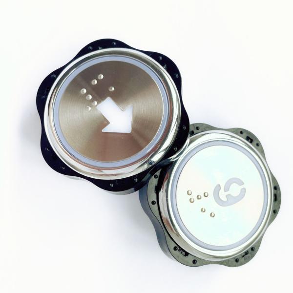 Smooth Operation Pressure 2.5-5N Round Elevator Push Button With 0.3-0.6mm Operation Distance