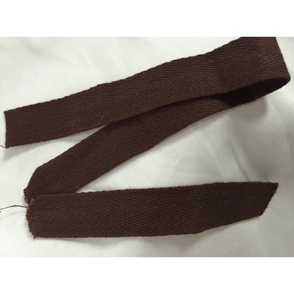 Colored Woven Polyester Tape , 50 Mtrs / Roll Cotton Herringbone Ribbon