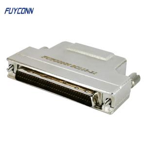 China 50Pin SCSI Connector Male Solder Cup MDR Connector With Metal Hood on sale