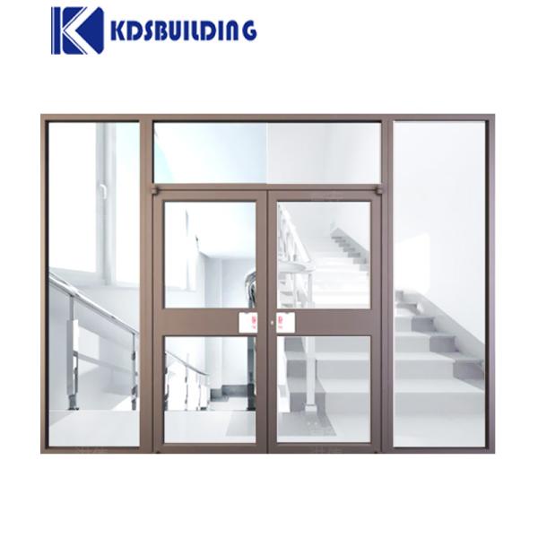 Aluminum Exterior Automatic Sliding Door Double Glass Casement Spring Door