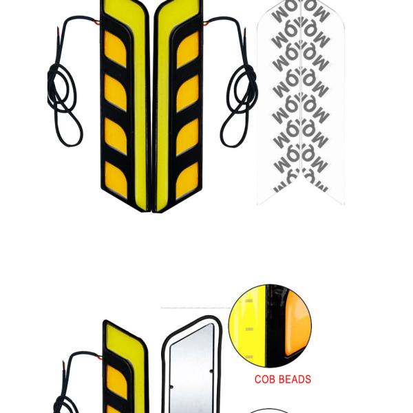 Two Color BMW Led Daytime Running Lights Aluminium Emergency Warning Strip Lamp Cob