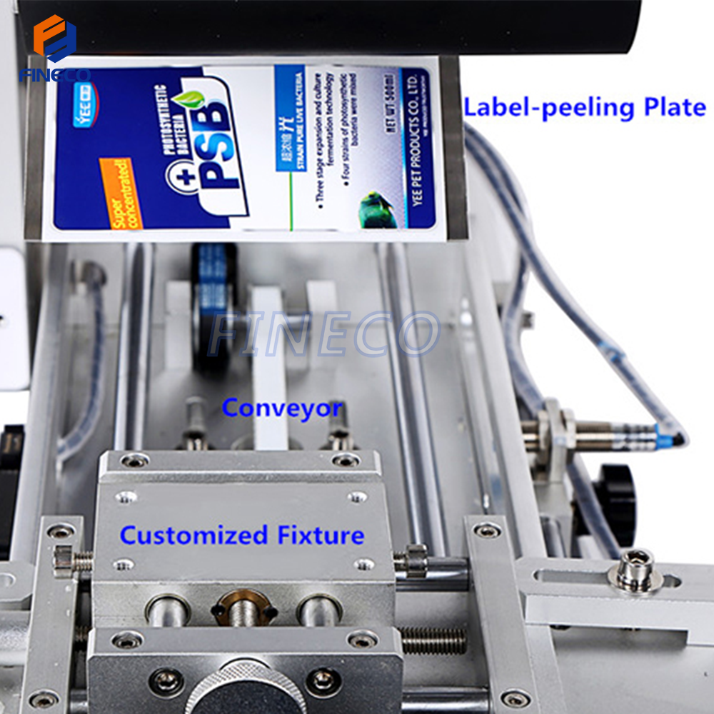 Square Bottle Label Applicator for FK617 Semi Automatic Flat Bottle Labeling Machine