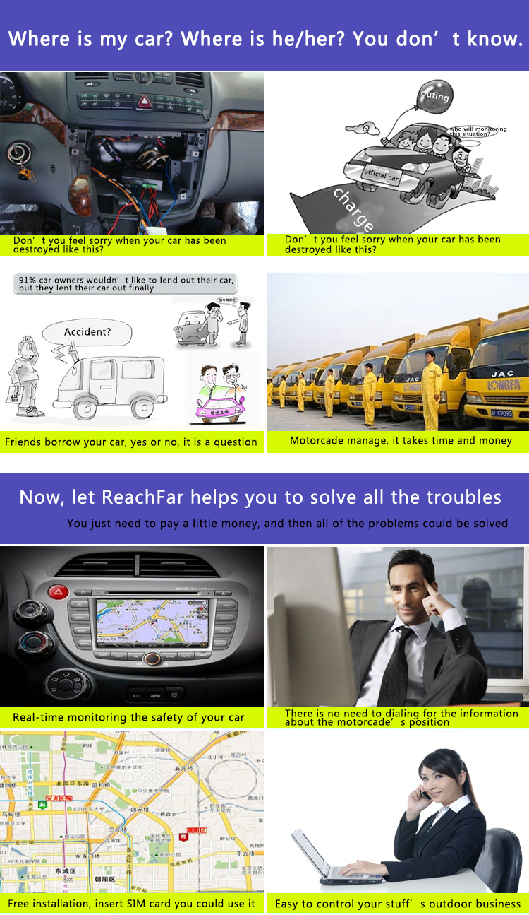 Sos panic button gps tracker with micro sim card for gps vehicle tracking system V8S