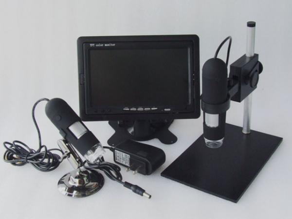 Cheap AV Output 2MP 800X Usb Microscope Endoscope 3 .6MP CCD With LCD Screen for sale