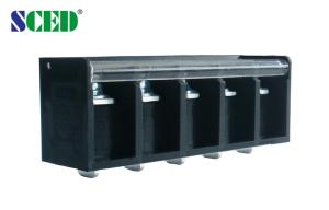 China 20mm Power Distribution Terminal Block Barrier Type Terminal Block With Plastic Protective Cover on sale
