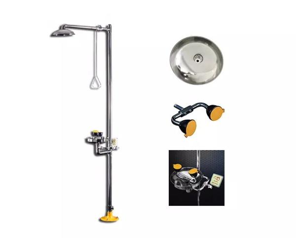 Cheap 10C Colored Eye Wash Shower Stations SS304 Personal Combination Eyewash for sale