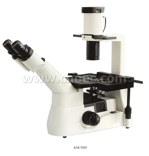 Trinocular Head 400X Laboratory Inverted Optical Microscope A14.1101 With CE