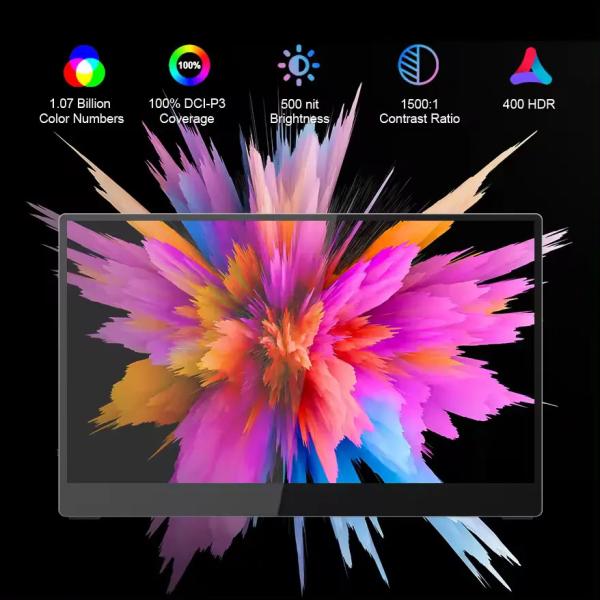 13inch Full HD LCD Portable Dual Screen Monitor With 300 Cd/M² Brightness IPS Display