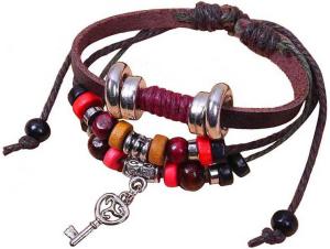 Key Bracelet European and American hand-woven leather bracelet Bracelets wedding gifts