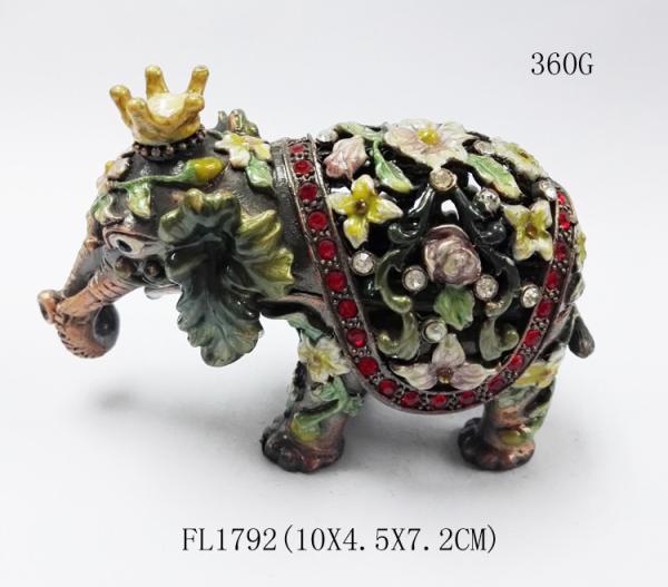 Cheap HOT Selling Elephant Custom Metal Jewelry Box Cute Elephant shaped metal jewelry boxes for sale