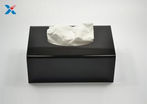 Back Acrylic Rectangular Tissue Box , Hotel Tissue Box Size Customized