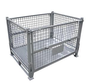 Best Heavy Duty Collapsible Foldable Transport Metal Wire Mesh Pallet Box wholesale