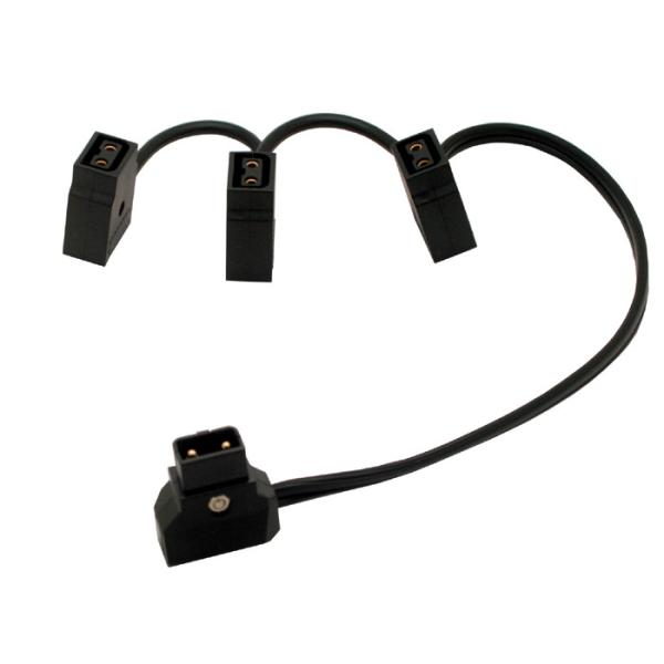 Cheap D-Tap / Powertap Camera Power Supply Connections Cable D-Tap 1 Male To 3 Female Cable for sale