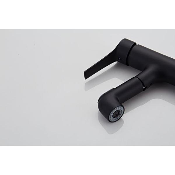 Black color Saving Water Explosion Proof Pull Out Sink Faucet