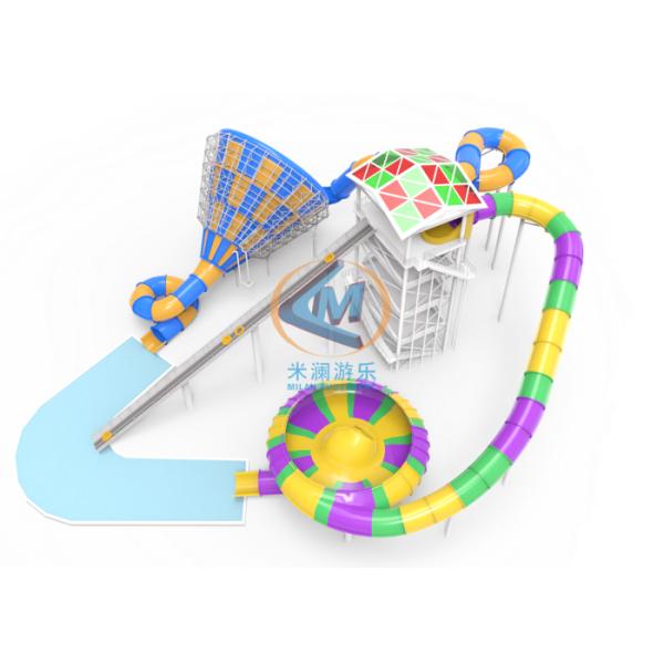 High Durability Water Amusement Park Equipment Tornado Water Slide For Adults Teenagers