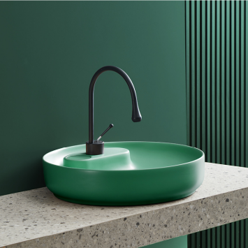 Modern Round Shape Hand Wash Basin Bathroom Counter Top Ceramic Art Vessel Sink Hand Wash Basin for Bathroom