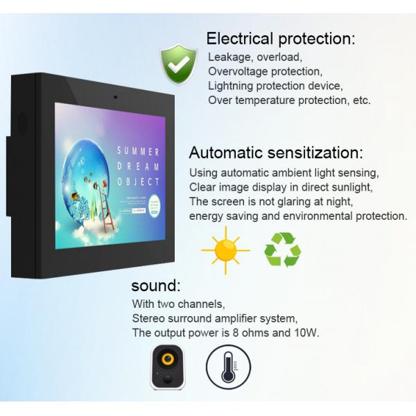 Wall Mount Outdoor Kiosk IP65 Waterproof Air Conditional Cooling System 2000nit