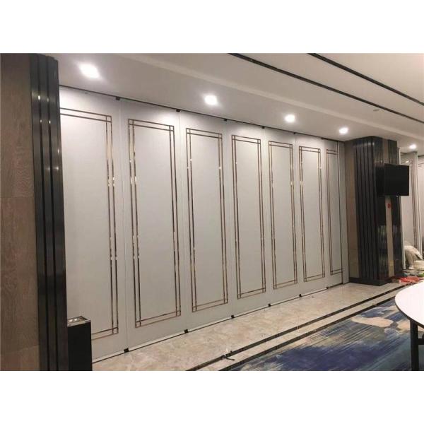 Aluminum Acoustic Movable Partition Walls / Function Room Sliding Folding Partition