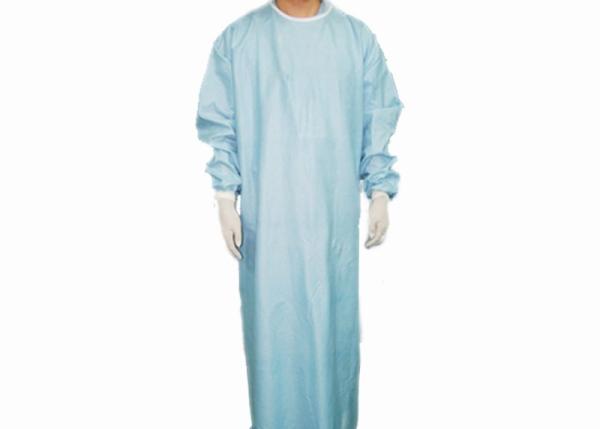 Cheap Blue Spunlace Surgical Gowns Disposable Hospital Gowns Soft Non Woven for sale