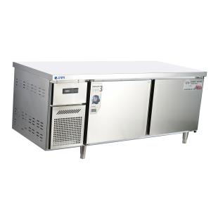 110V/60HZ 2-Door Stainless Steel Counter Chiller for Commercial Kitchen Refrigeration