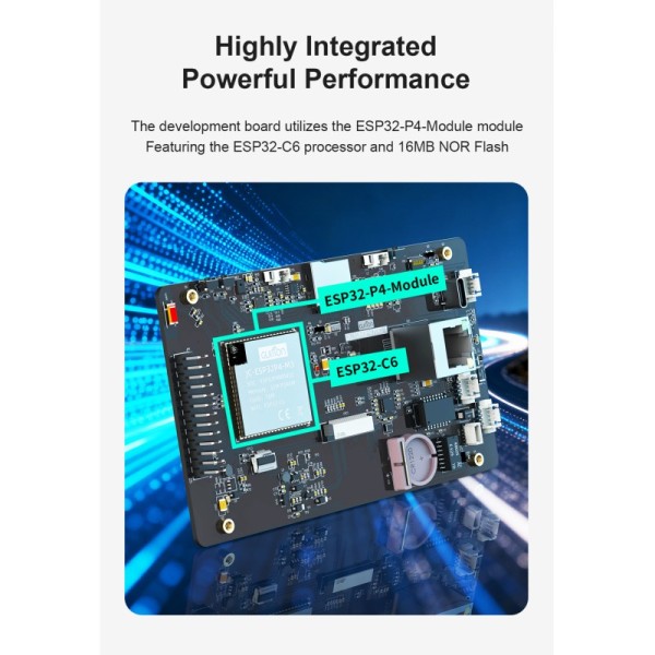 JC1060P470C_I_W_Y 7-inch intelligent terminal development platform based on ESP32-P4, equipped with a camera, empowering human-computer interaction
