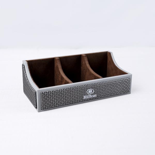 16*8*5cm Leather Set Tea Box Hotel Leather Products