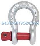 Marine Hardware Stainless Steel Security Bolt Type Anchor Shackle With Galvanized  European Type Large Bow Shackle