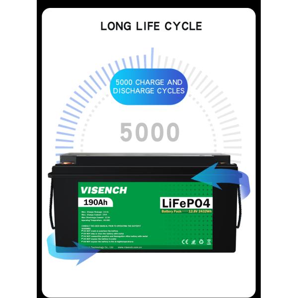 Visench Solar System Lifepo4 Battery Pack Lithium Ion Lifepo4 12V 190AH Lithium Ion Batteries