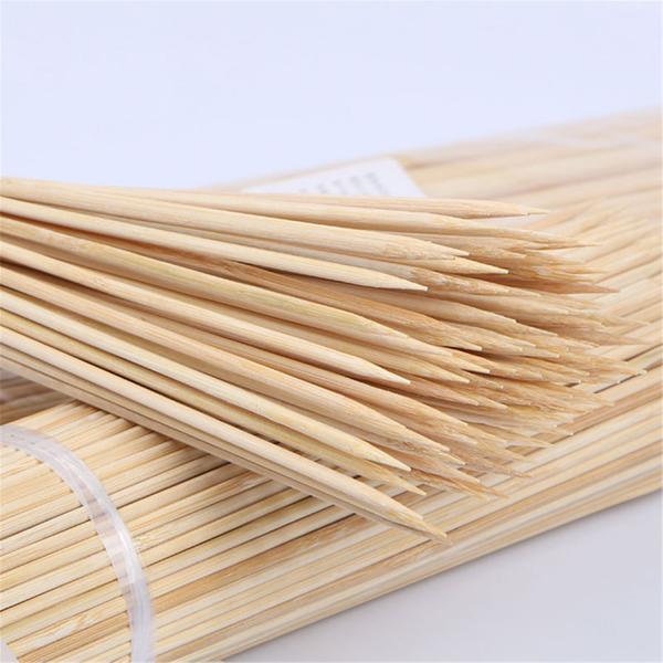 Eco Friendly Long Bamboo Skewers Sustainable For BBQ 2.5 Width Asian Style
