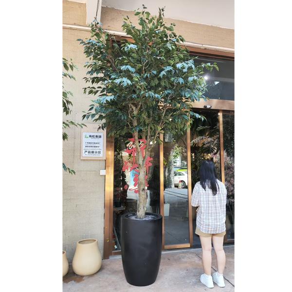 Indoor/Outdoor Faux Silk Plant 2.8m 9.3ft Ficus Artificial Tree For Home, Office, Living Room, And Garden Decor