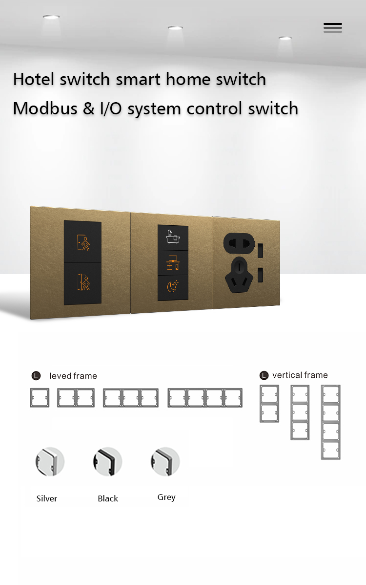 Controlling Lamp Modbus Wall Switch RS485 Protocol 12V DC PC Button Metal Tact Switch