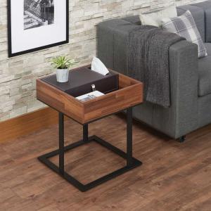 China Sara II Espresso Living Room End Tables 27lbs Walnut Sandy Black on sale