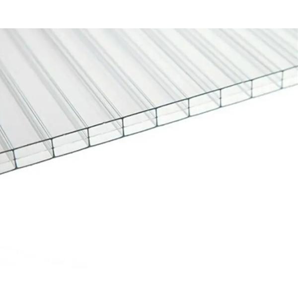 5mm Clear Twin Wall Polycarbonate Hollow Sheet 100% Virgin With UV Coating