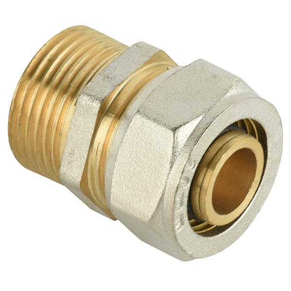 Multilayer pex pipe fittings brass compression fittings male coupling for pex-al-pex pipe