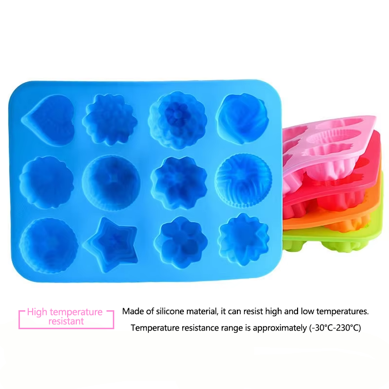 Cake Tools Silicone Disposable 1 Piece Multi Irregular Shape Mold for Flower Plant Pastry Mafin Pudding Jelly Soap Cake