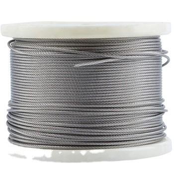 Cheap Non-coated 5/32" T316 7x19 Stainless Steel Wire Rope Aircraft Cable 500FT Steel Cable Ropes Wires for Cable Railing kits Hardware for sale