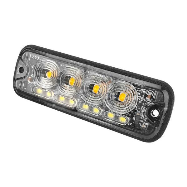 4 LED Strobe Warning Light Strobe Grille Flashing Light Bar Truck Car