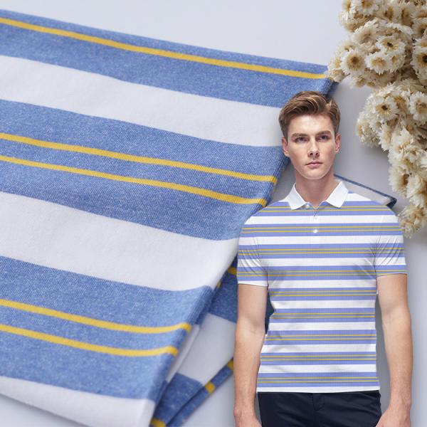 Cheap Elastic Striped Material Fabric Comfortable Combing Lycra Texture 170gsm for sale