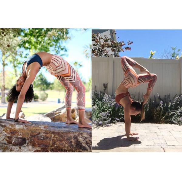 OEM Custom Push Up Patterned Yoga Pants Fitness Colorful High Wasited