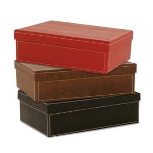 China Faux Leather Candy Rigid Packaging Box UV Coating With Lids on sale