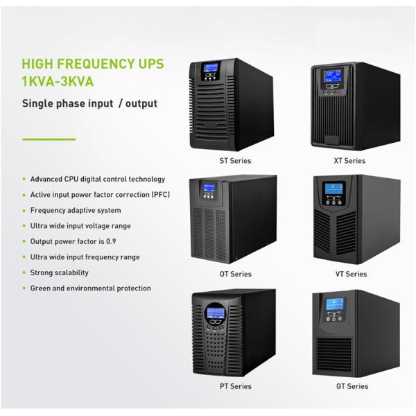One- 2K Battery Backup Ups Power Supply Single Phase 2kva Online Ups Uninterrupted Ppower Supply Generator Compatible
