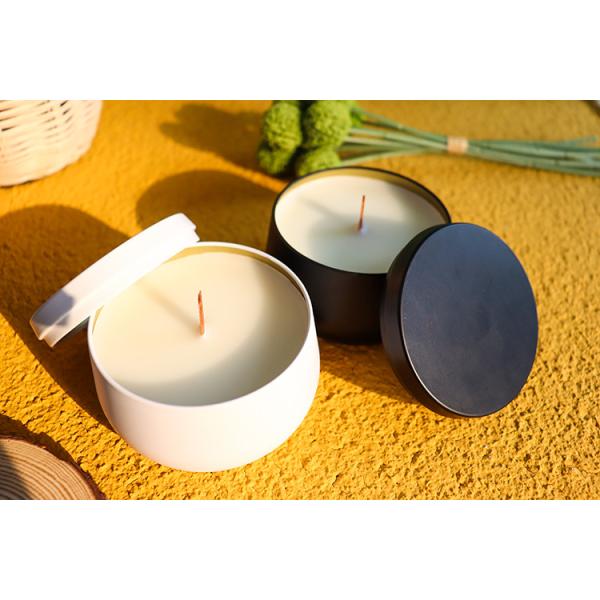 Gift Set 8.2x5.5cm Tin Scented Candles With Crystal Candle Lids