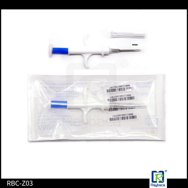 RFID Implanted Microchip Syringe Tags Bioglass Metarial 1.25*7mm Size
