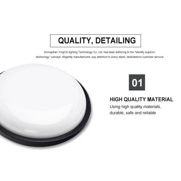 Round LED Bulkhead Lamp Decorative IK09 Energy Saving 15W 20W 24W