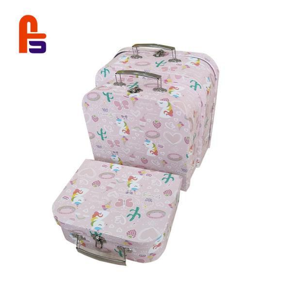 Cheap Small Cardboard Suitcase Box Matt Lamination Printing 100% Recycled Material for sale