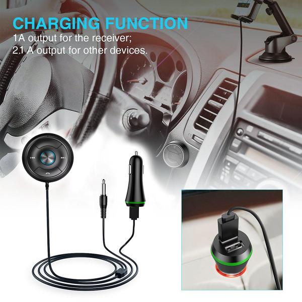 Aux usb Handfree Bluetooth v4.0 Stereo Audio Bluetooth Car Kit