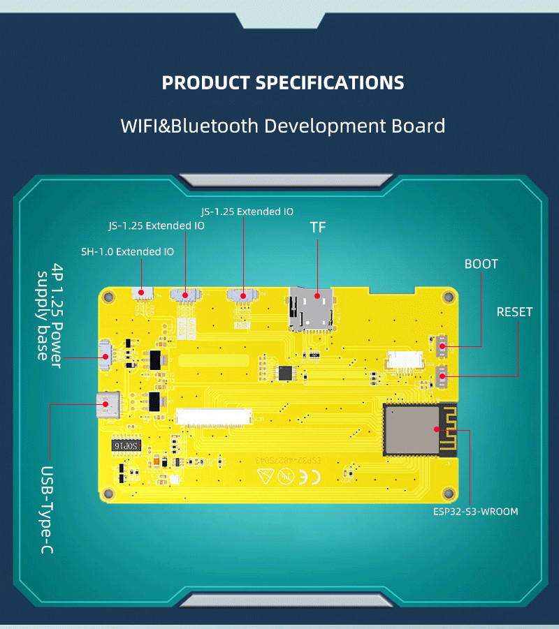 ESP32 Bluetooth Display Module 4.3 Inch Smart Touch Displaylay Screen 480x272