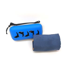Microfiber Towel EVA Carrying Case PU Surface For Hiking