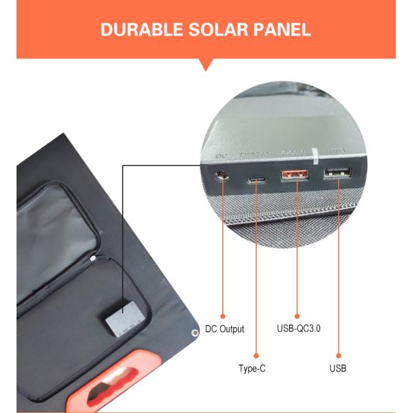 High-grade quality ETFE Portable Solar Panel 100W For Outdoor